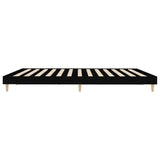 Bedframe bewerkt hout zwart 150x200 cm