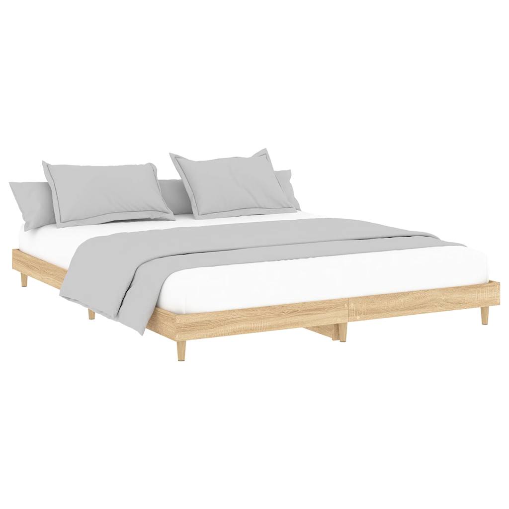 Bedframe zonder matras hout sonoma eikenkleurig 120x200 cm