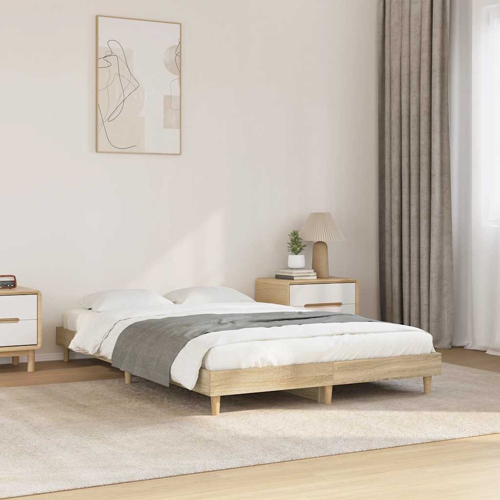 Bedframe zonder matras hout sonoma eikenkleurig 120x200 cm