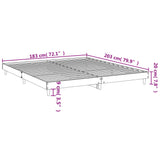 Bedframe zonder matras hout gerookt eikenkleurig 120x200 cm