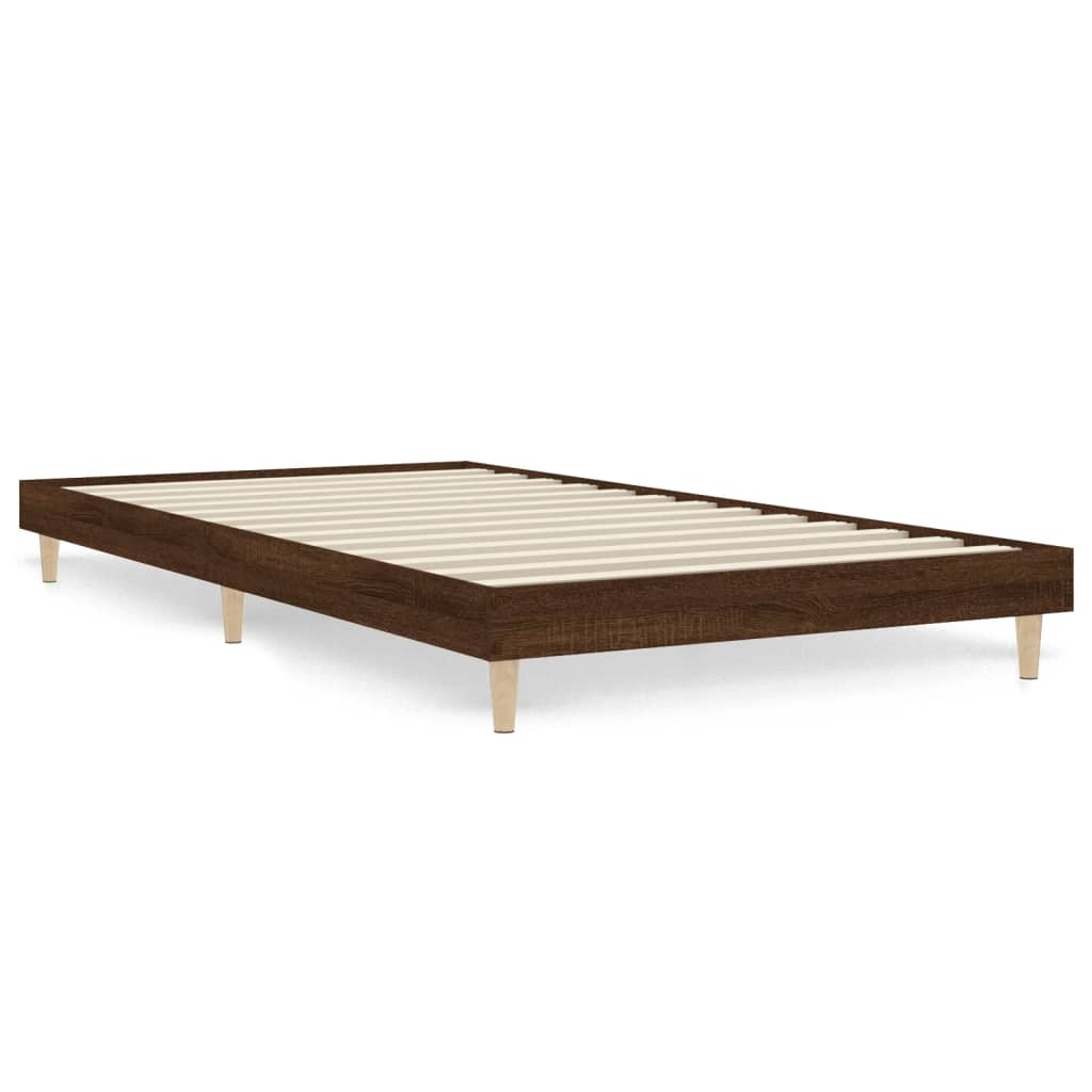 Bedframe zonder matras bewerkt hout bruin eikenkleur 100x200 cm