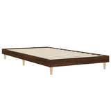 Bedframe zonder matras bewerkt hout bruin eikenkleur 100x200 cm