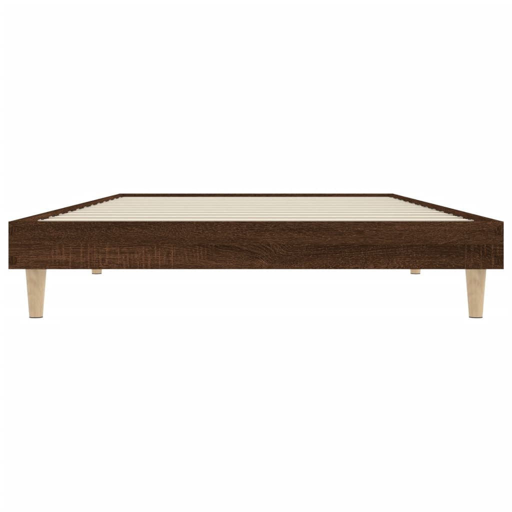 Bedframe zonder matras bewerkt hout bruin eikenkleur 100x200 cm