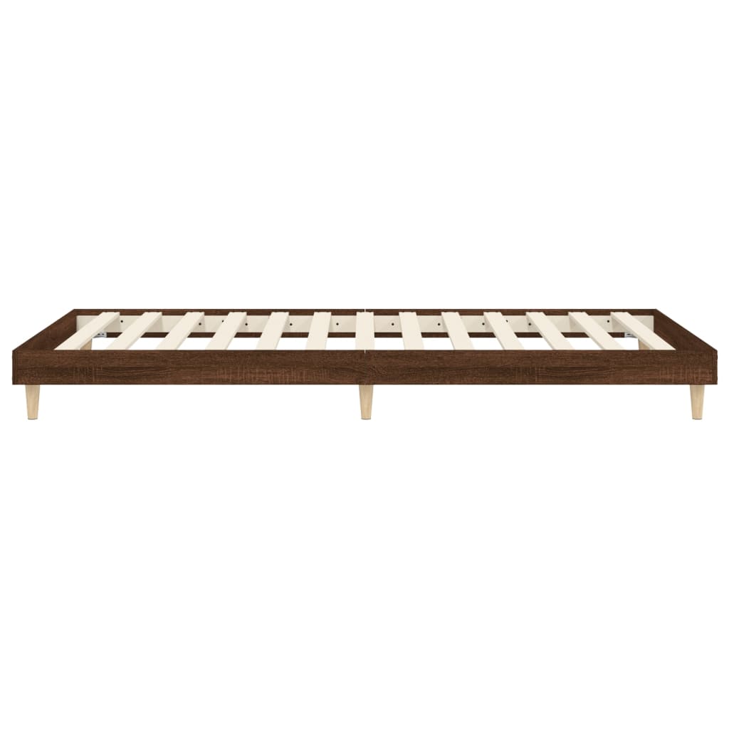 Bedframe zonder matras bewerkt hout bruin eikenkleur 100x200 cm