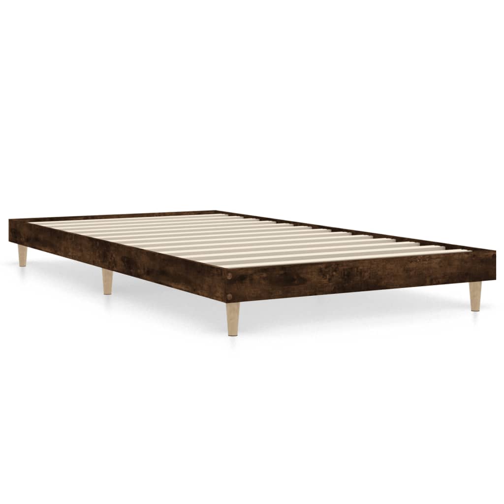Bedframe zonder matras hout gerookt eikenkleurig 90x200 cm