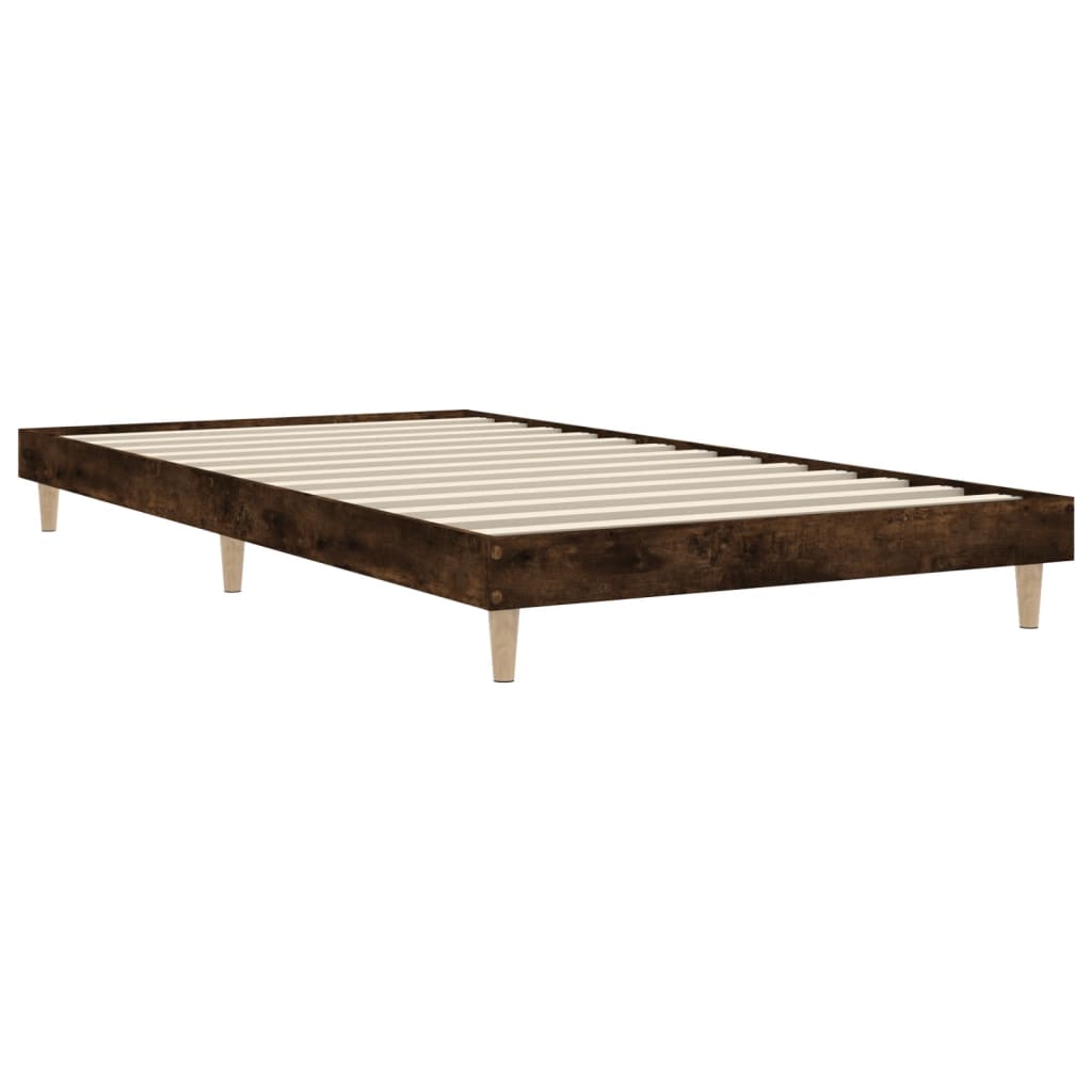 Bedframe zonder matras hout gerookt eikenkleurig 90x200 cm