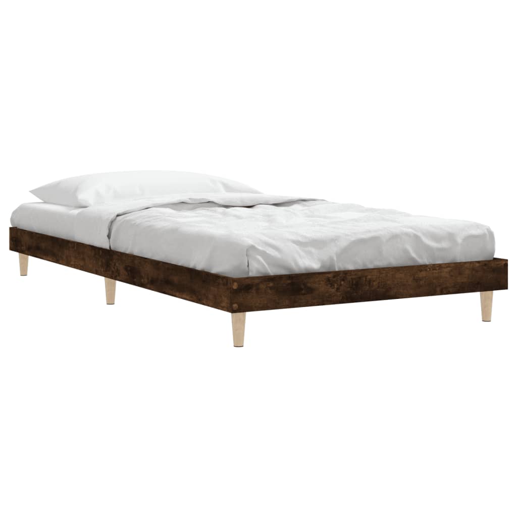 Bedframe zonder matras hout gerookt eikenkleurig 90x200 cm