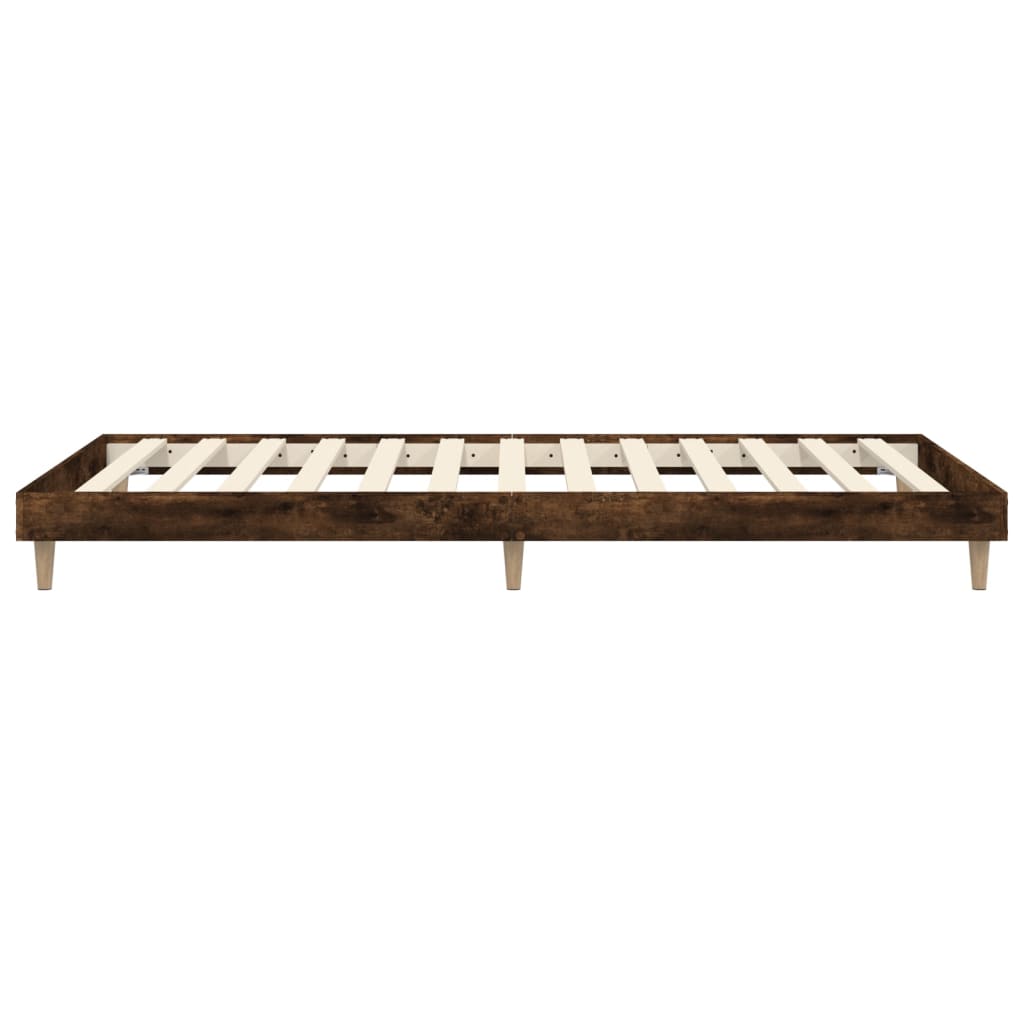 Bedframe zonder matras hout gerookt eikenkleurig 90x200 cm