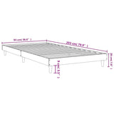 Bedframe zonder matras hout gerookt eikenkleurig 90x200 cm