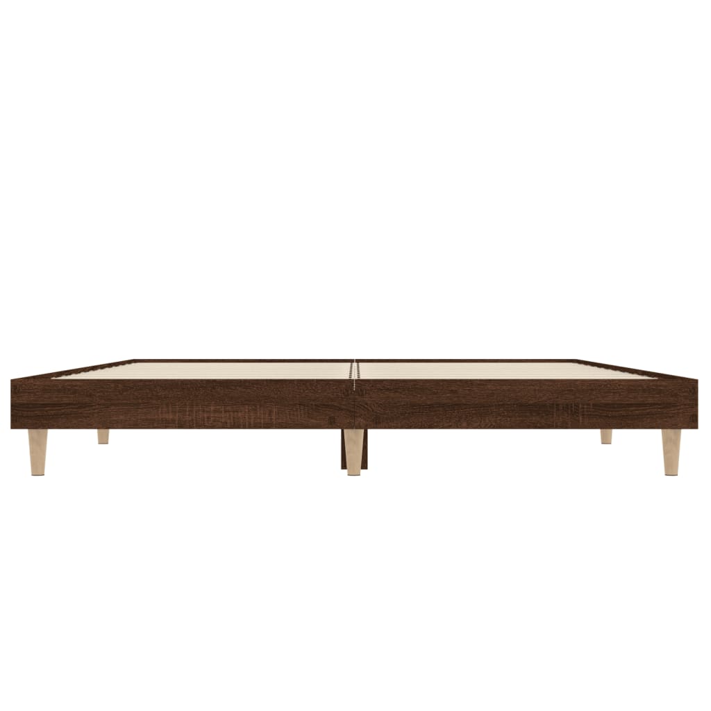 Bedframe zonder matras bewerkt hout bruin eikenkleur 140x190 cm