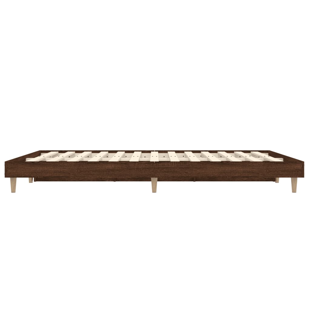 Bedframe zonder matras bewerkt hout bruin eikenkleur 140x190 cm