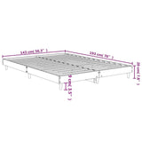 Bedframe zonder matras bewerkt hout bruin eikenkleur 140x190 cm