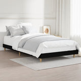 Bedframe bewerkt hout zwart 90x190 cm