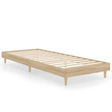 Bedframe zonder matras hout sonoma eikenkleurig 75x190 cm
