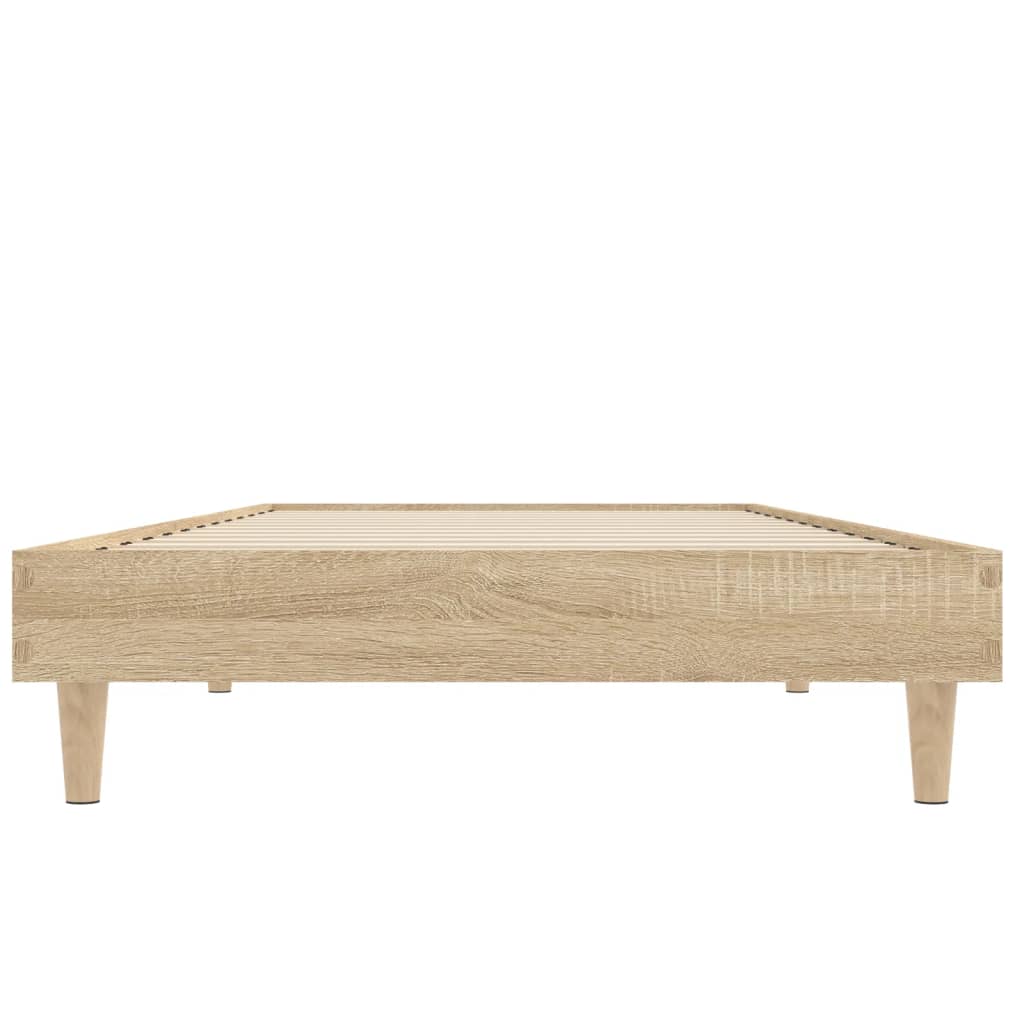 Bedframe zonder matras hout sonoma eikenkleurig 75x190 cm