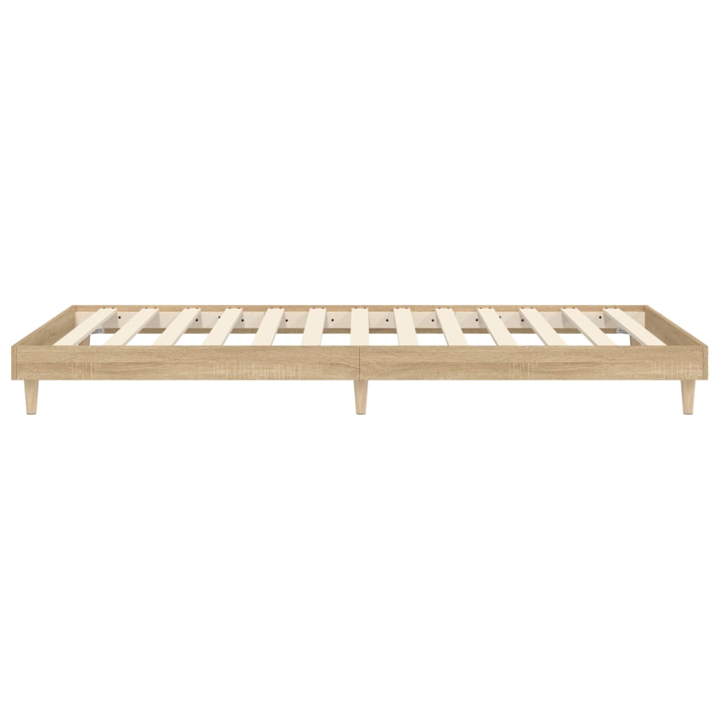 Bedframe zonder matras hout sonoma eikenkleurig 75x190 cm
