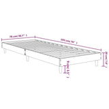Bedframe zonder matras hout sonoma eikenkleurig 75x190 cm