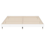 Bedframe massief hout wit 200x200 cm