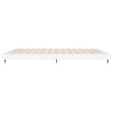 Bedframe massief hout wit 200x200 cm