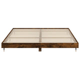 Bedframe zonder matras 200x200 cm spaanplaat gerookt eiken