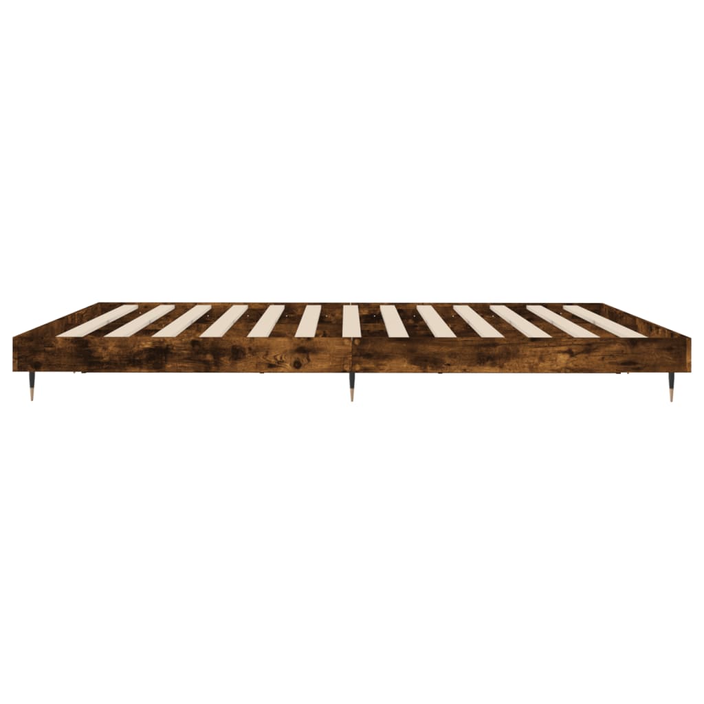 Bedframe zonder matras 200x200 cm spaanplaat gerookt eiken