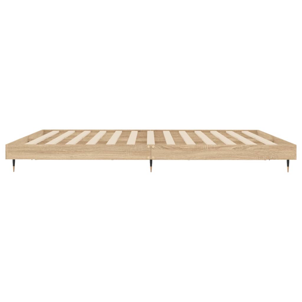 Bedframe zonder matras hout sonoma eikenkleurig 160x200 cm