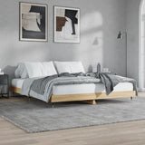 Bedframe zonder matras hout sonoma eikenkleurig 160x200 cm