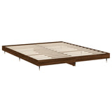 Bedframe zonder matras bewerkt hout bruin eikenkleur 160x200 cm