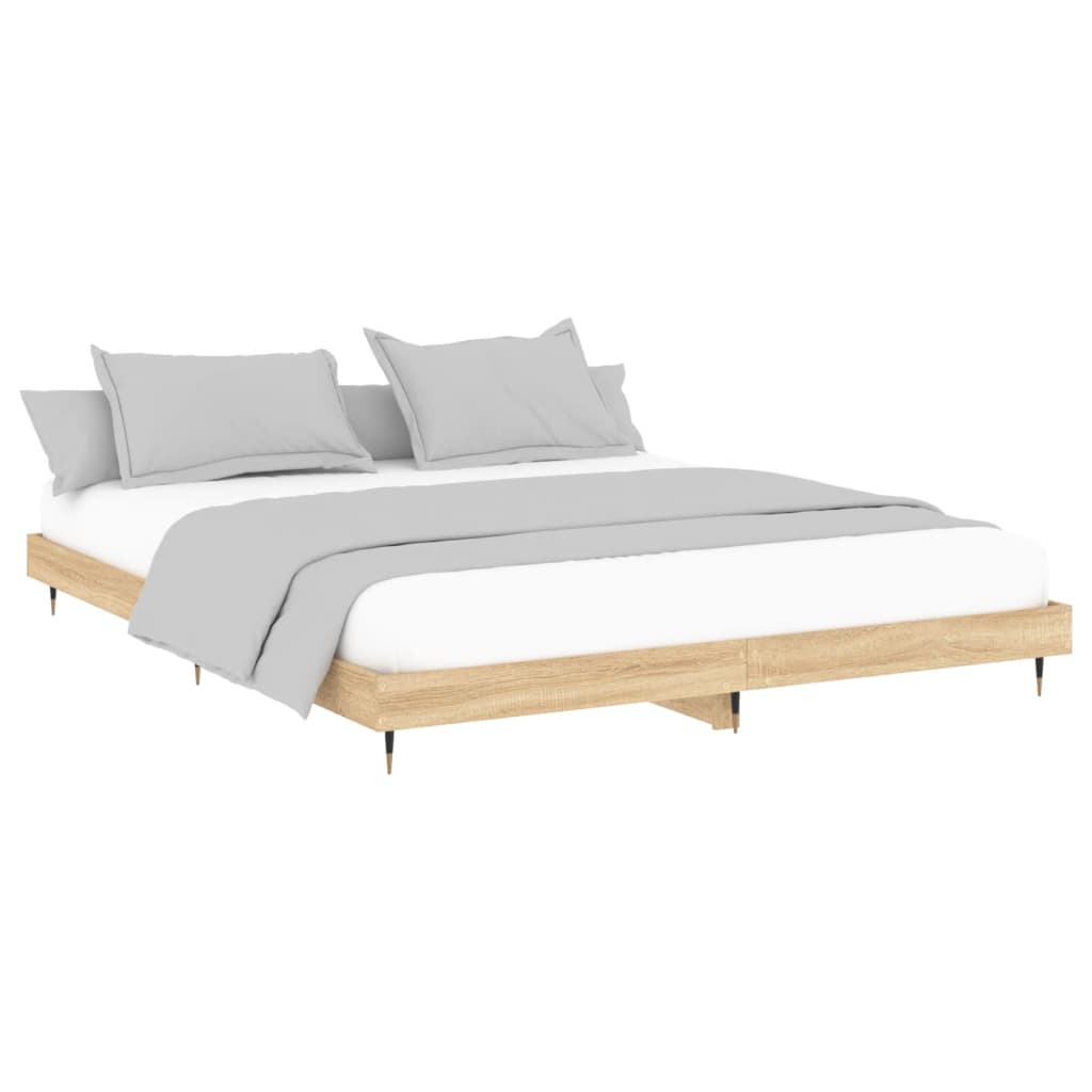 Bedframe zonder matras hout sonoma eikenkleurig 140x200 cm