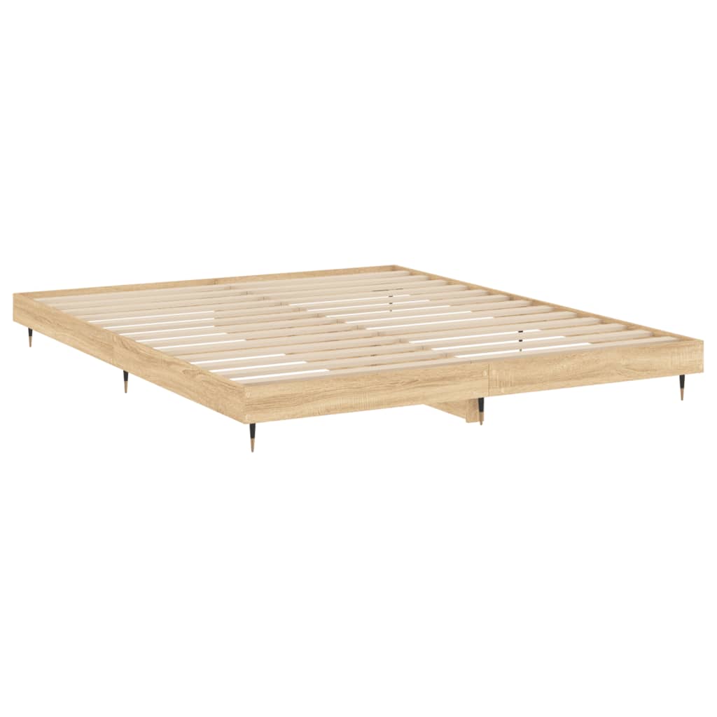 Bedframe zonder matras hout sonoma eikenkleurig 140x200 cm