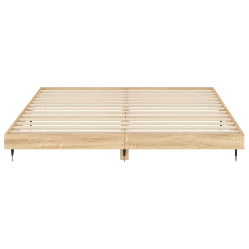 Bedframe zonder matras hout sonoma eikenkleurig 140x200 cm