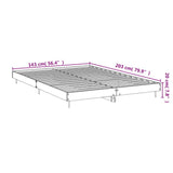 Bedframe zonder matras hout sonoma eikenkleurig 140x200 cm