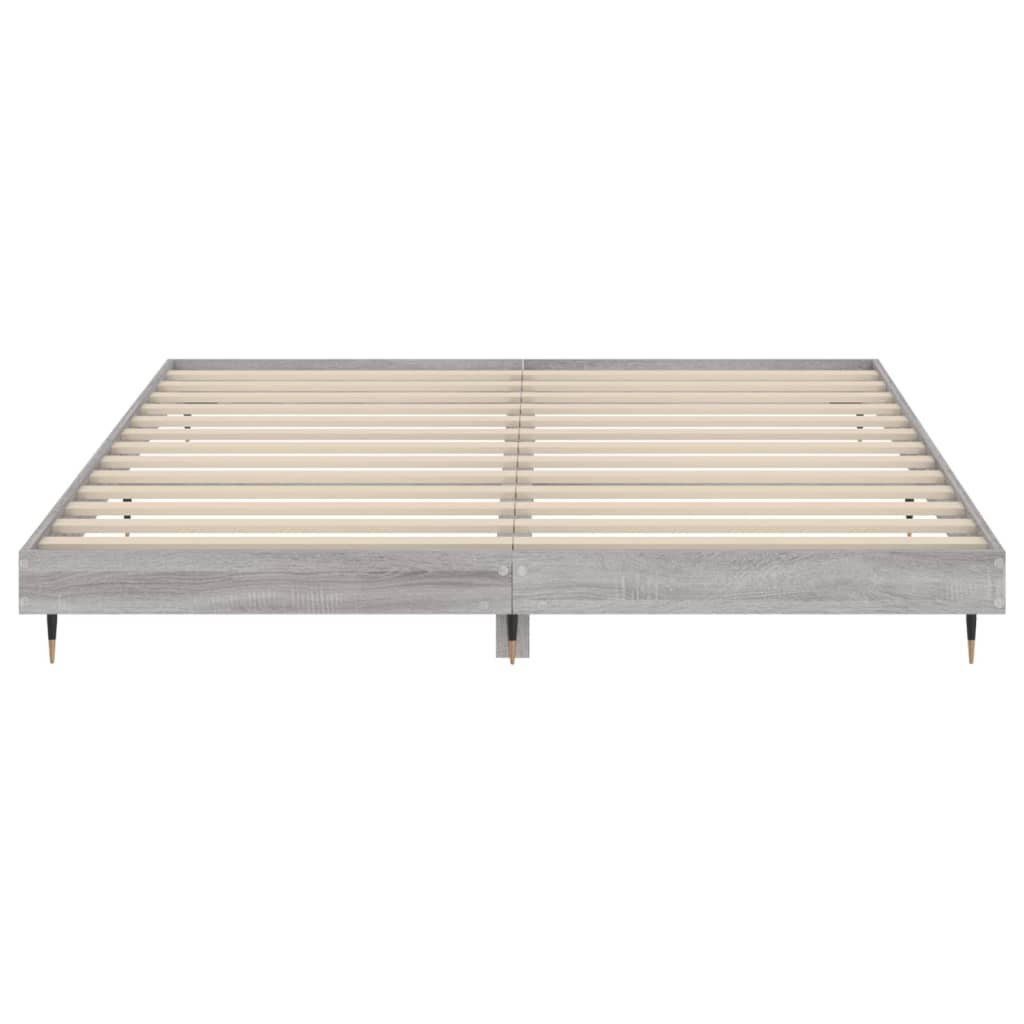 Bedframe bewerkt hout grijs sonoma eikenkleurig 140x200 cm