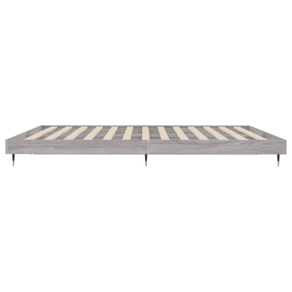 Bedframe bewerkt hout grijs sonoma eikenkleurig 140x200 cm