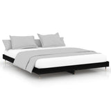 Bedframe bewerkt hout zwart 120x200 cm