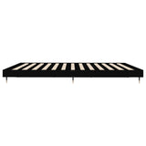 Bedframe bewerkt hout zwart 120x200 cm