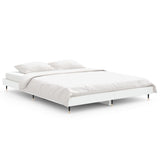 Bedframe bewerkt hout wit 135x190 cm