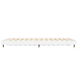 Bedframe bewerkt hout wit 135x190 cm