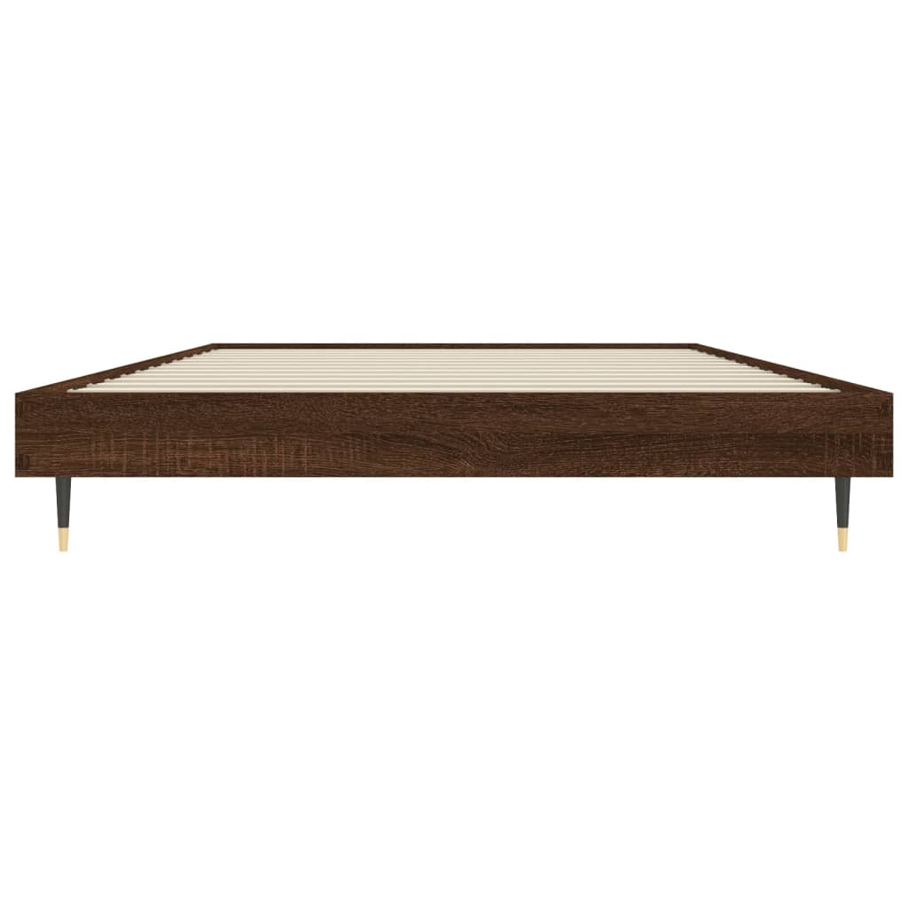 Bedframe zonder matras bewerkt hout bruin eikenkleur 90x190 cm