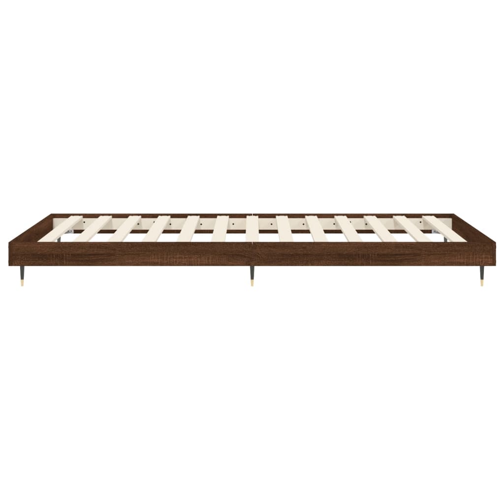 Bedframe zonder matras bewerkt hout bruin eikenkleur 90x190 cm