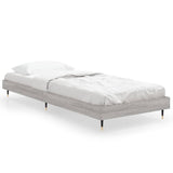 Bedframe bewerkt hout grijs sonoma eikenkleurig 75x190 cm