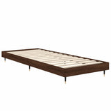 Bedframe zonder matras bewerkt hout bruin eikenkleur 75x190 cm