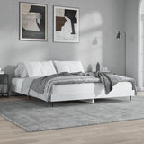 Bedframe bewerkt hout wit 140x200 cm