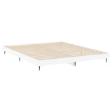 Bedframe bewerkt hout wit 140x200 cm