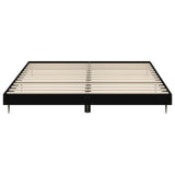 Bedframe bewerkt hout zwart 120x200 cm