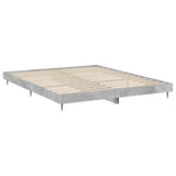 Bedframe bewerkt hout betongrijs 120x200 cm