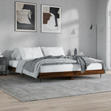 Bedframe zonder matras bewerkt hout bruin eikenkleur 120x200 cm