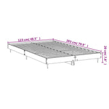 Bedframe zonder matras bewerkt hout bruin eikenkleur 120x200 cm