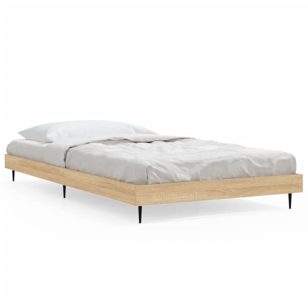 Bedframe zonder matras hout sonoma eikenkleurig 100x200 cm