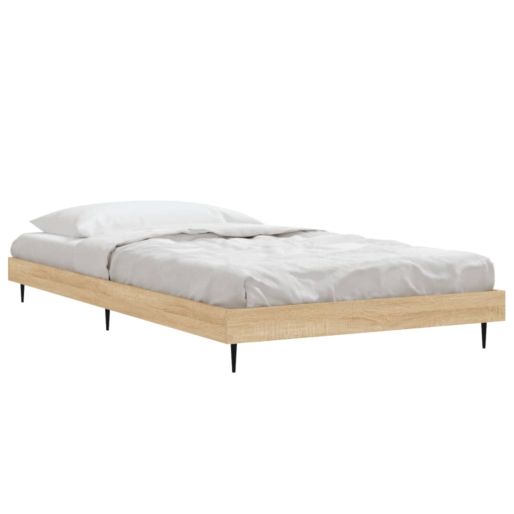 Bedframe zonder matras hout sonoma eikenkleurig 100x200 cm